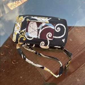 Vera Bradley Black and Yellow Clutch